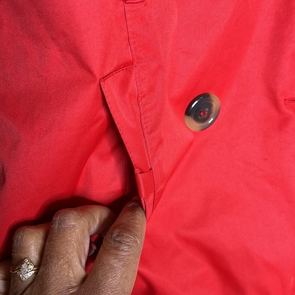 Pink Platinum Girls Double Breasted Red Rain Coat - Picture 4 of 8